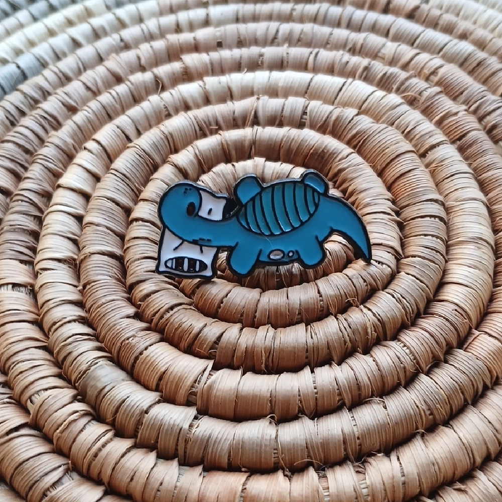5/$25 NEW Sleepy Head Dinosaur Enamel Pin